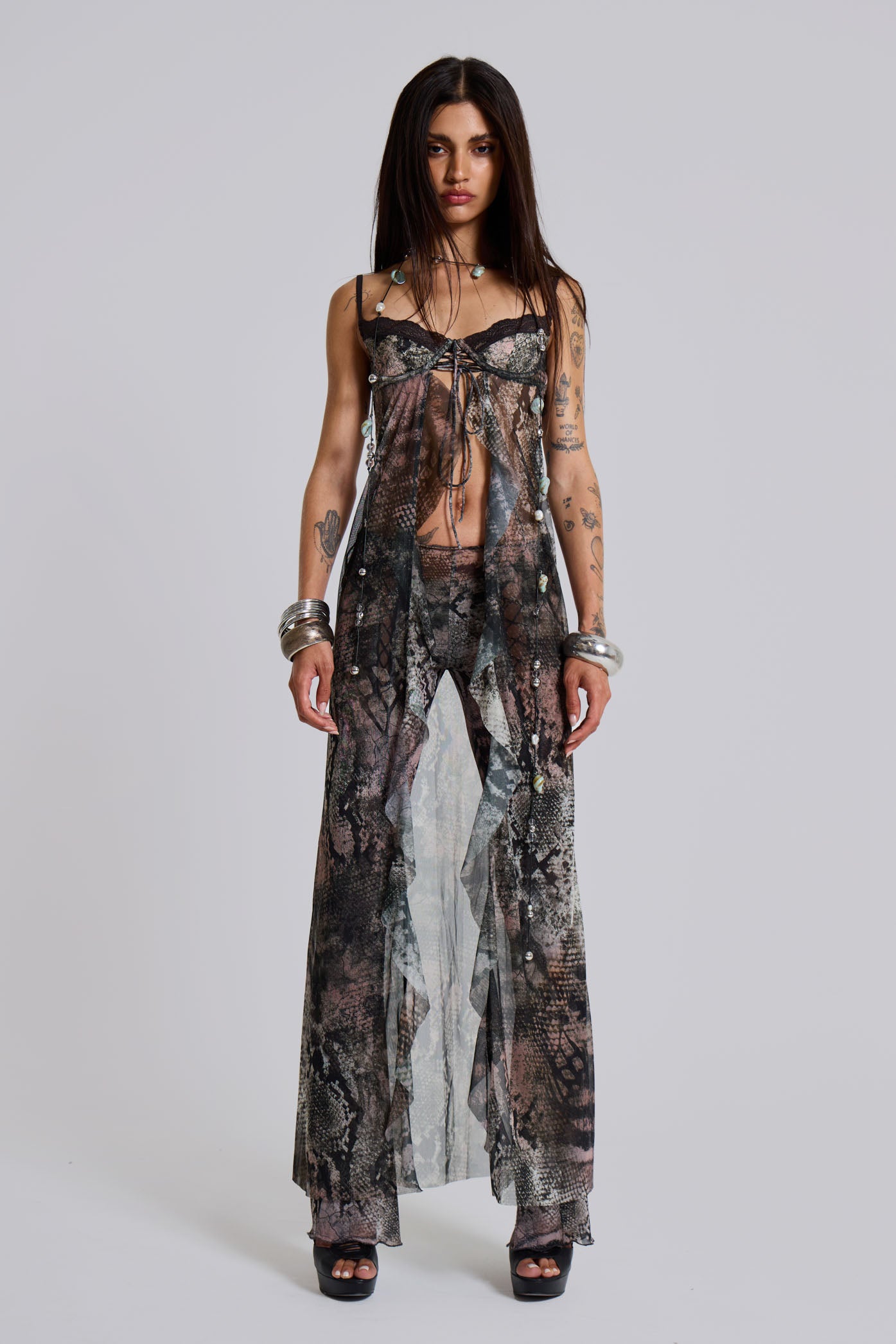 Jaded London Astoria Bralette in Snake
