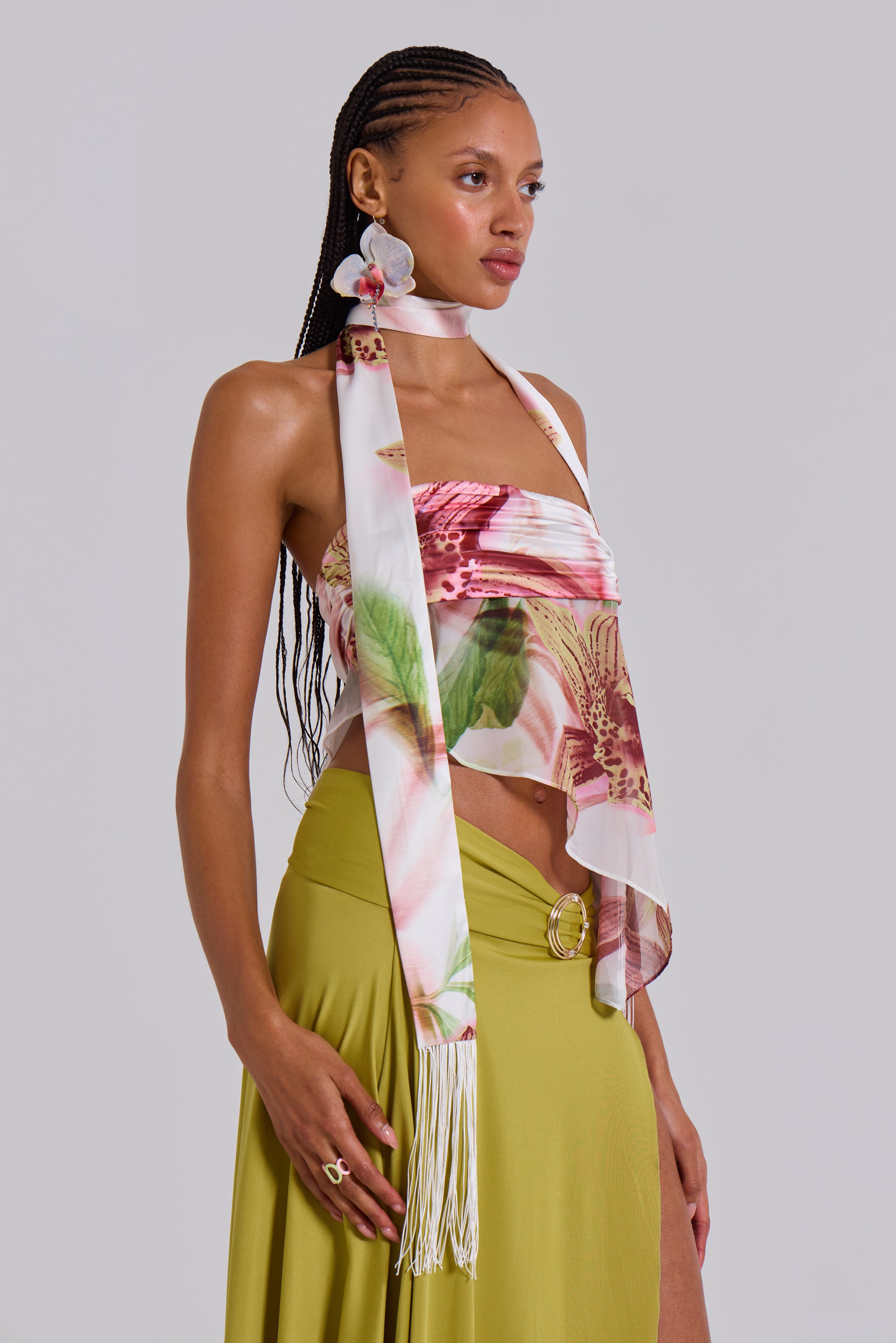 Jaded London Regina Corset Top In Lily