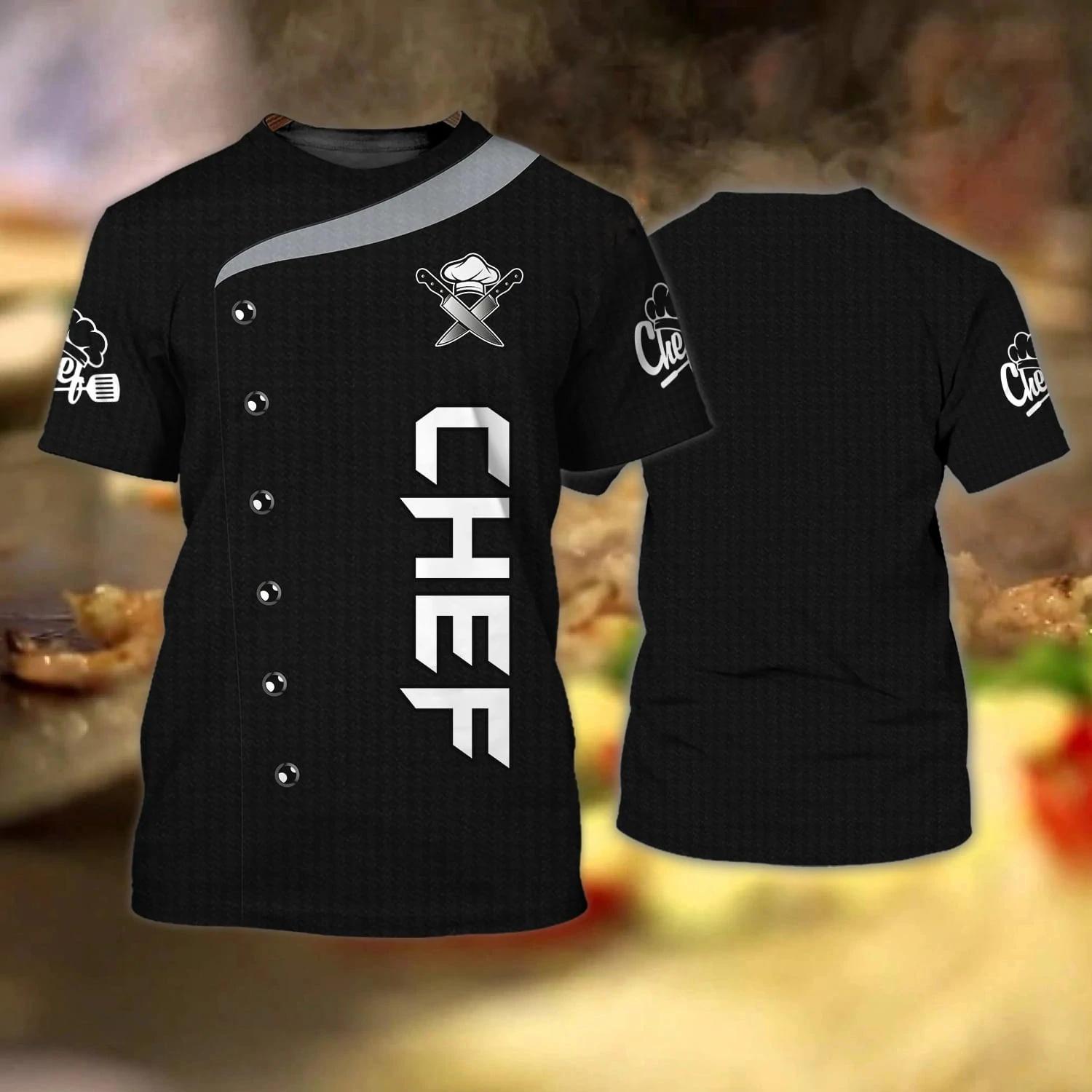 Xin nan zhuang Heren T-shirt Chef Breed Oversized Tops Punk 3D Print T-shirt Mannelijk Casual Mode Zomer Ronde Hals Korte Mouw Dagelijks XXXXXL
