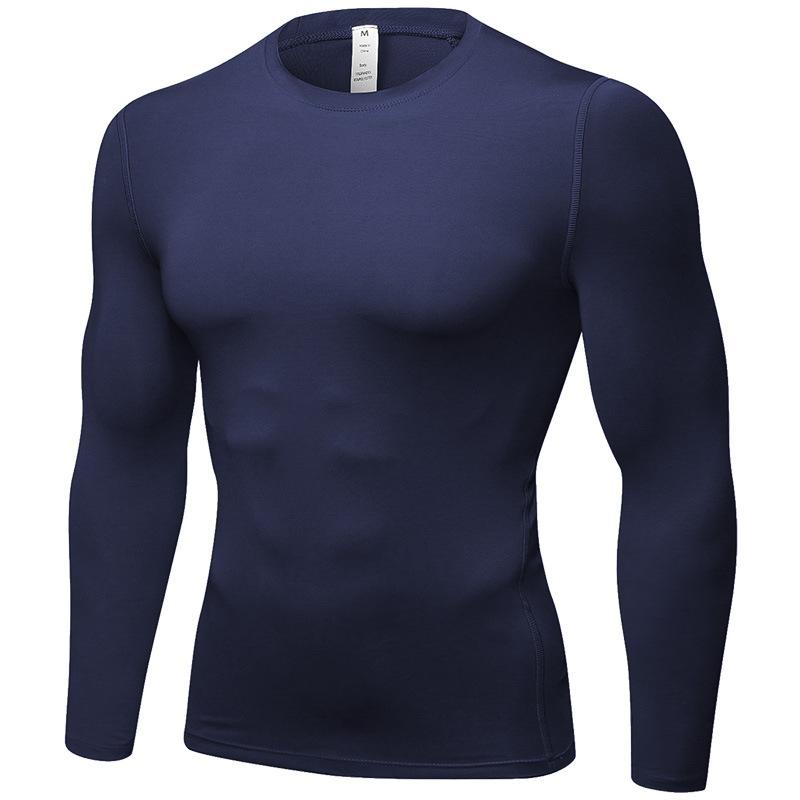 YOUNAXIN Heren T-shirts Hardlopen Fietsen Gym Fitness Lange mouw Training Joggen Sportshirts Buiten Tops XL Vloot