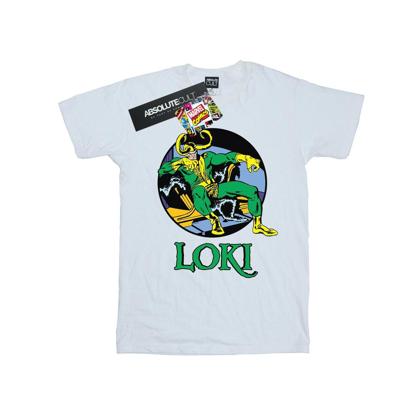 Marvel Loki troon T-shirt voor heren L wit