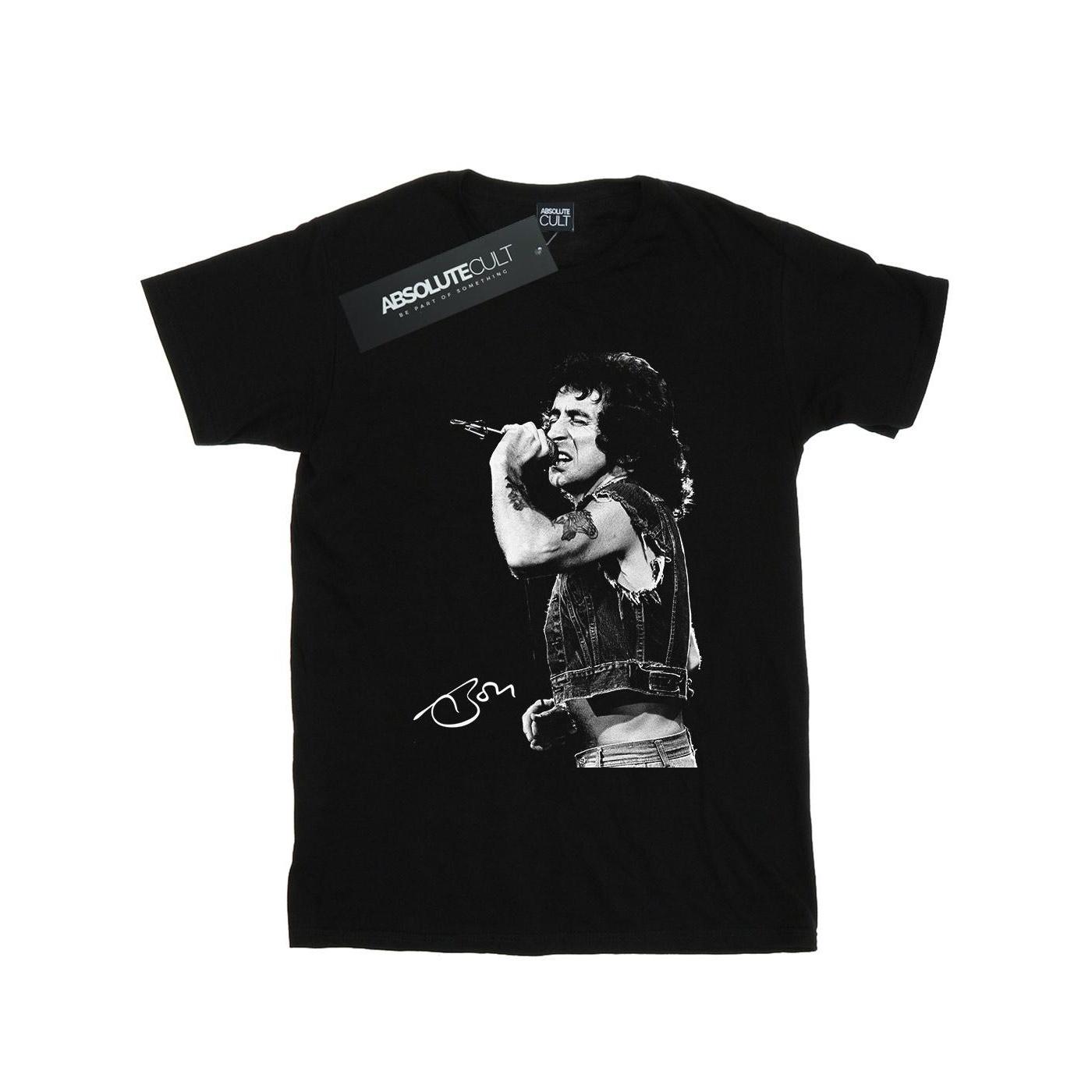 Pertemba FR - Apparel Bon Scott Heren gesigneerd foto-T-shirt XXL zwart
