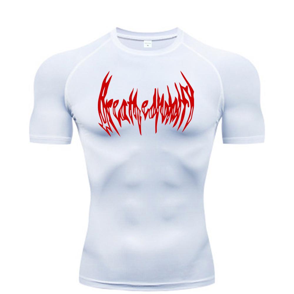 Dress in July 2024 Milk Silk Fitness T-shirt Heren Muscle Gym Compressie Sportkleding Snel drogend Ademend Sport Bottoming Shirt M