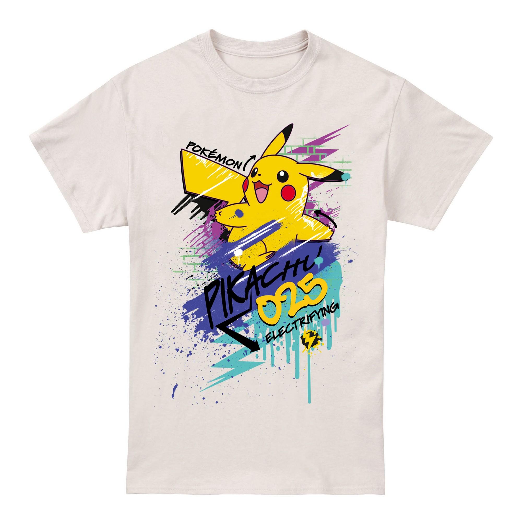 Pokemon Heren 025 Pikachu T-shirt XL natuurlijk