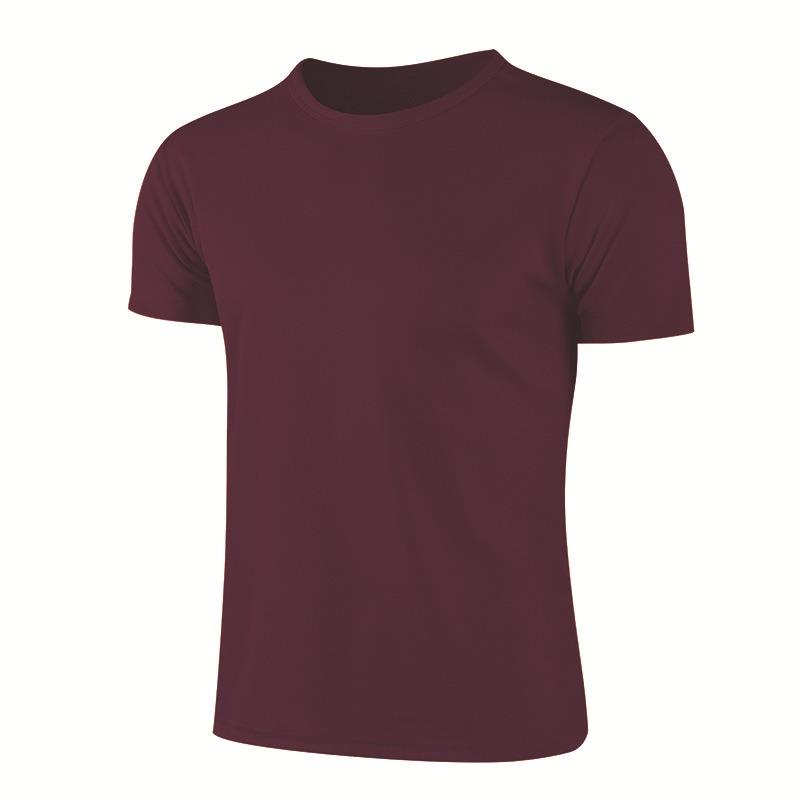King Billion Summer Men's Quick Dry T-shirt Breathable Lightweight Sports Tees Round Neck Solid Color Short Sleeve Tops Cozy T-shirt M