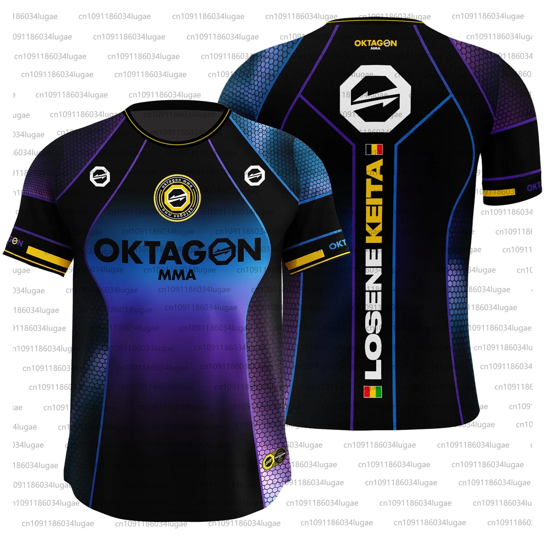 ETST 006 2025 Zomerprint OKTAGON Fighting Fighter Fans Uniform Heren Dames Ademend Ronde Hals Korte Mouw Heren Casual T-shirt Jersey S