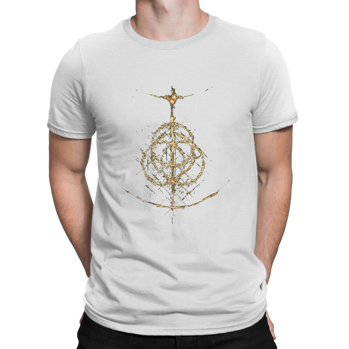 Comfortable season Ring light T-Shirts Men DARK SOULS Awesome Cotton Tees O Neck Short Sleeve T Shirts Gift Idea Tops L