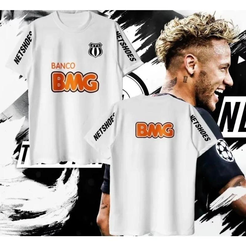 Haijian03 Klassiek Retro Santos Voetbalshirt 11 Santossi Neymar Heren Buitensporten Plus Size 3D Geprint Plus Size Sneldrogend T-shirt M