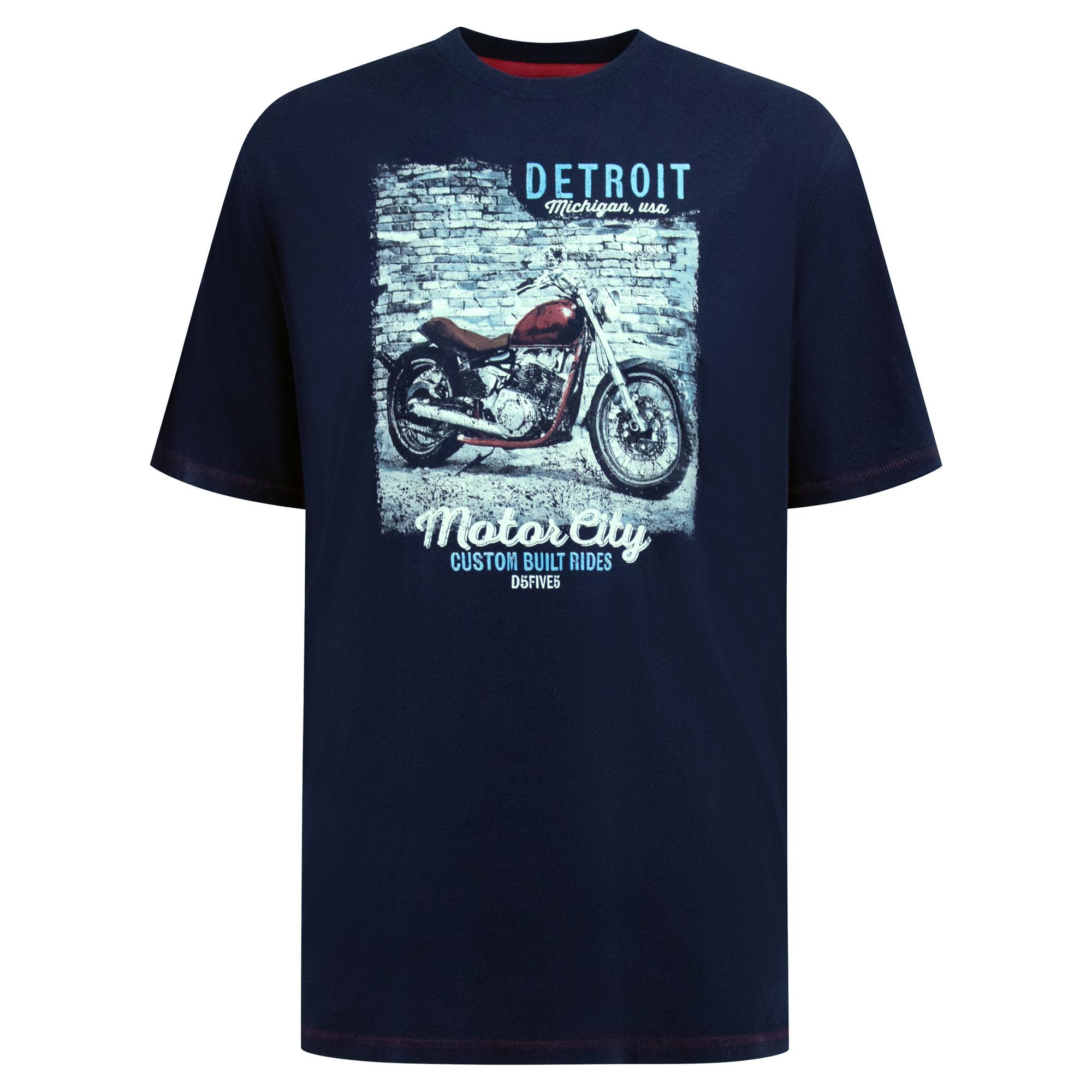 Duke Heren D555 Knowle Detroit Bike Kingsize T-shirt 5XL Vloot