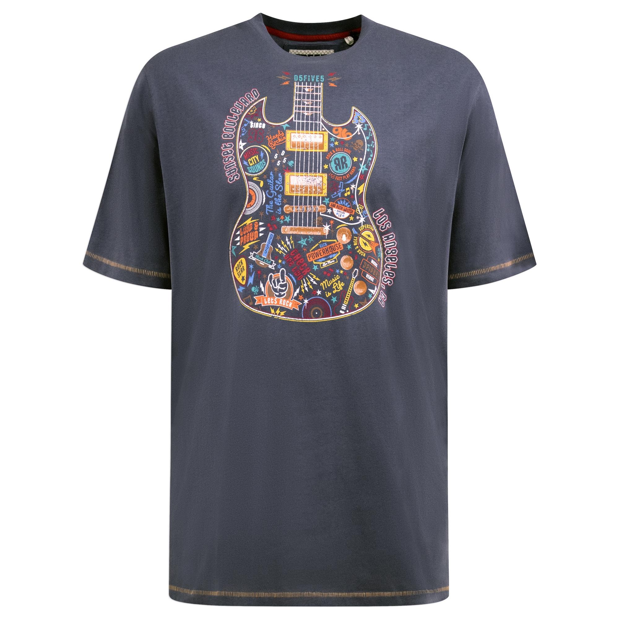Duke Heren D555 Stockport Gitaar Kingsize T-shirt 4XL
