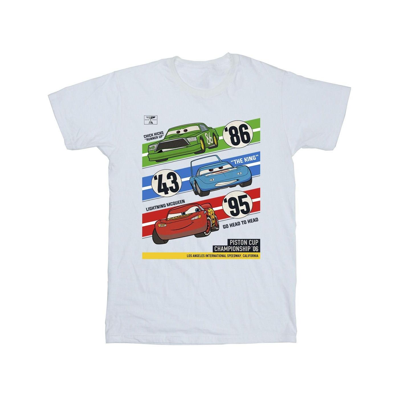 Disney Heren Cars Piston Cup Champions T-shirt XXL wit