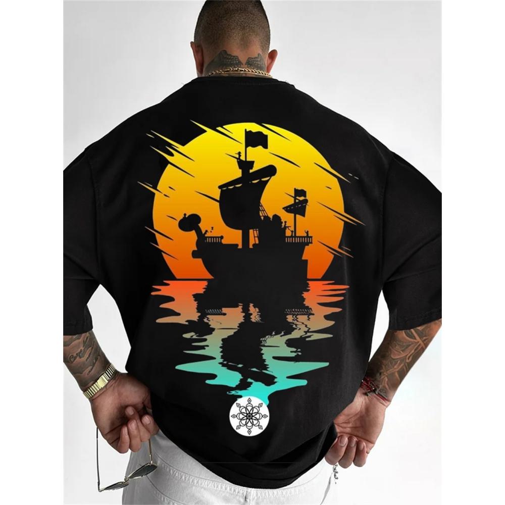 Xr 01 Zomer Anime High Street Oversize T-shirt 3d Print Heren T-shirt Hip Pop Korte Mouw Retro Street T-shirt Voor Heren 3XL