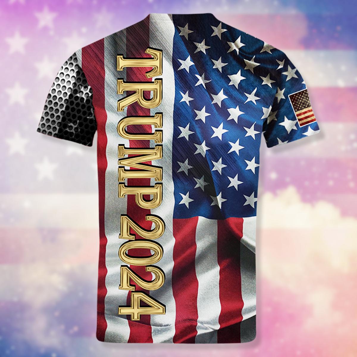 ETST0011 Trump 2024 Grafische T-shirts Herenkleding 3D Amerika VS Amerikaanse vlag T-shirt Mode Streetwear Donald Fans T-shirts Dameskleding 3XL