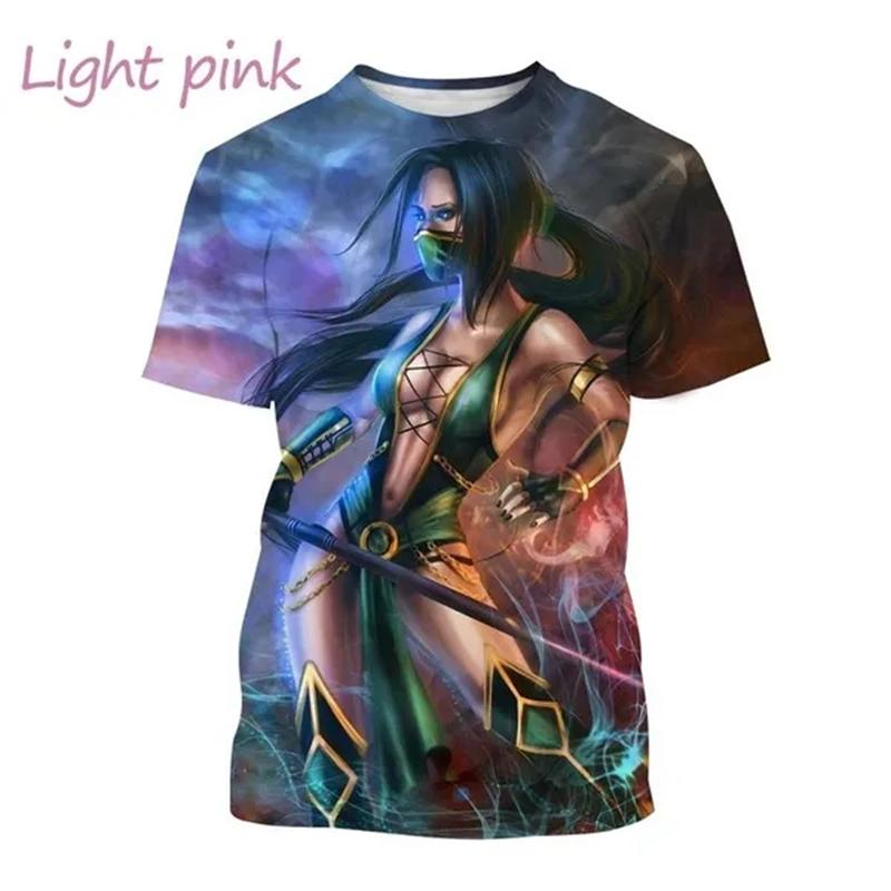 Plus Size FUGUIS Zomer Hot Selling Mortal Kombat Game 3D Print T-shirt Korte Mouw Street Style Cool Heren Casual T-shirt Tees Mannelijke Streetwear 5XL