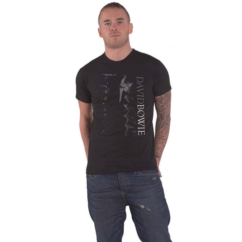 David Bowie Unisex volwassen vervormd T-shirt XL zwart