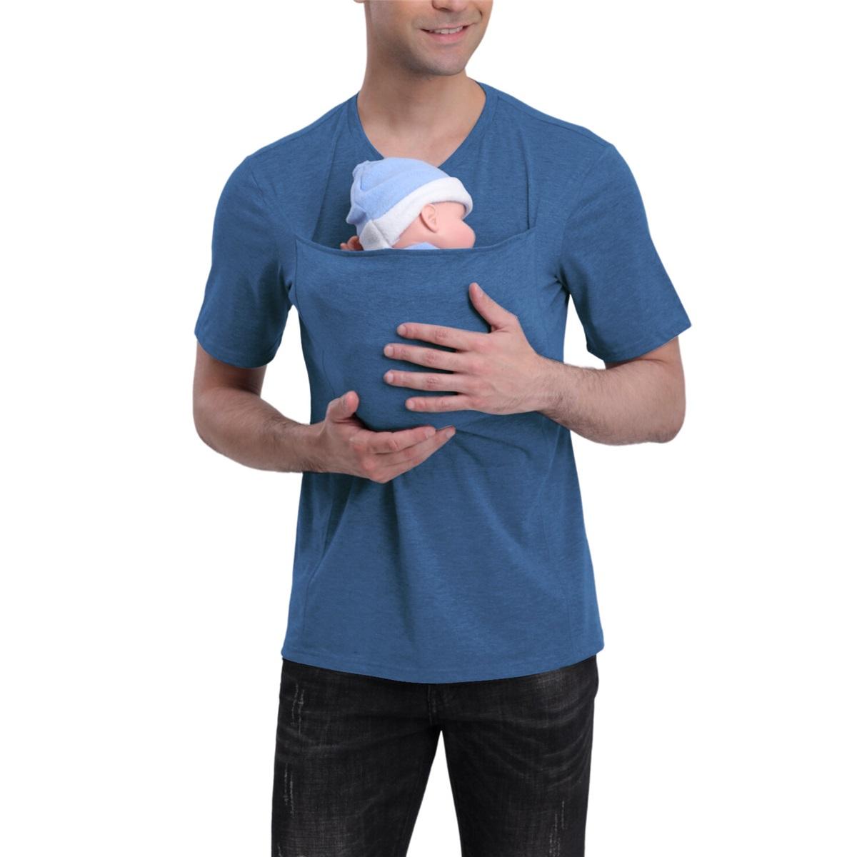 Wangpai0515 Hoogwaardig multifunctionele Kangaroo Daddy-kledingshirt voor heren, rustgevend S