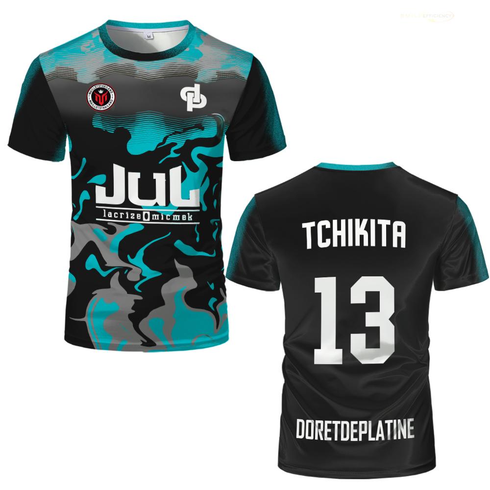 Haijian02 Zomer Maillot JUL Jersey Tchikita Jeugd Ademend Sneldrogend Training Voetbal T-shirt Heren en Dames Mode Sport T-shirts XXS