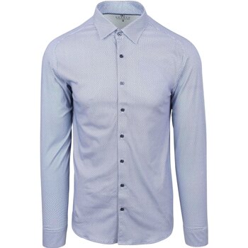 Desoto Overhemd Lange Mouw  Overhemd Print Blauw
