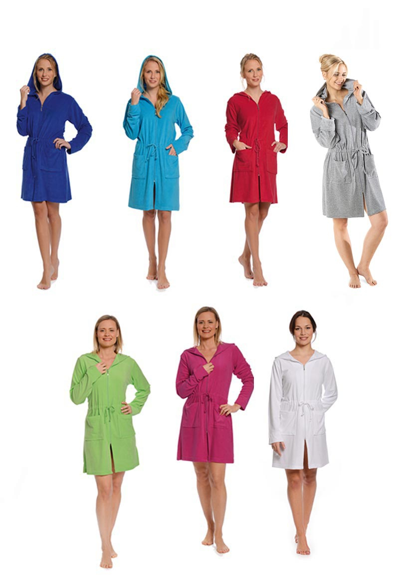 Badjas Rits  met naam-lila paars-s