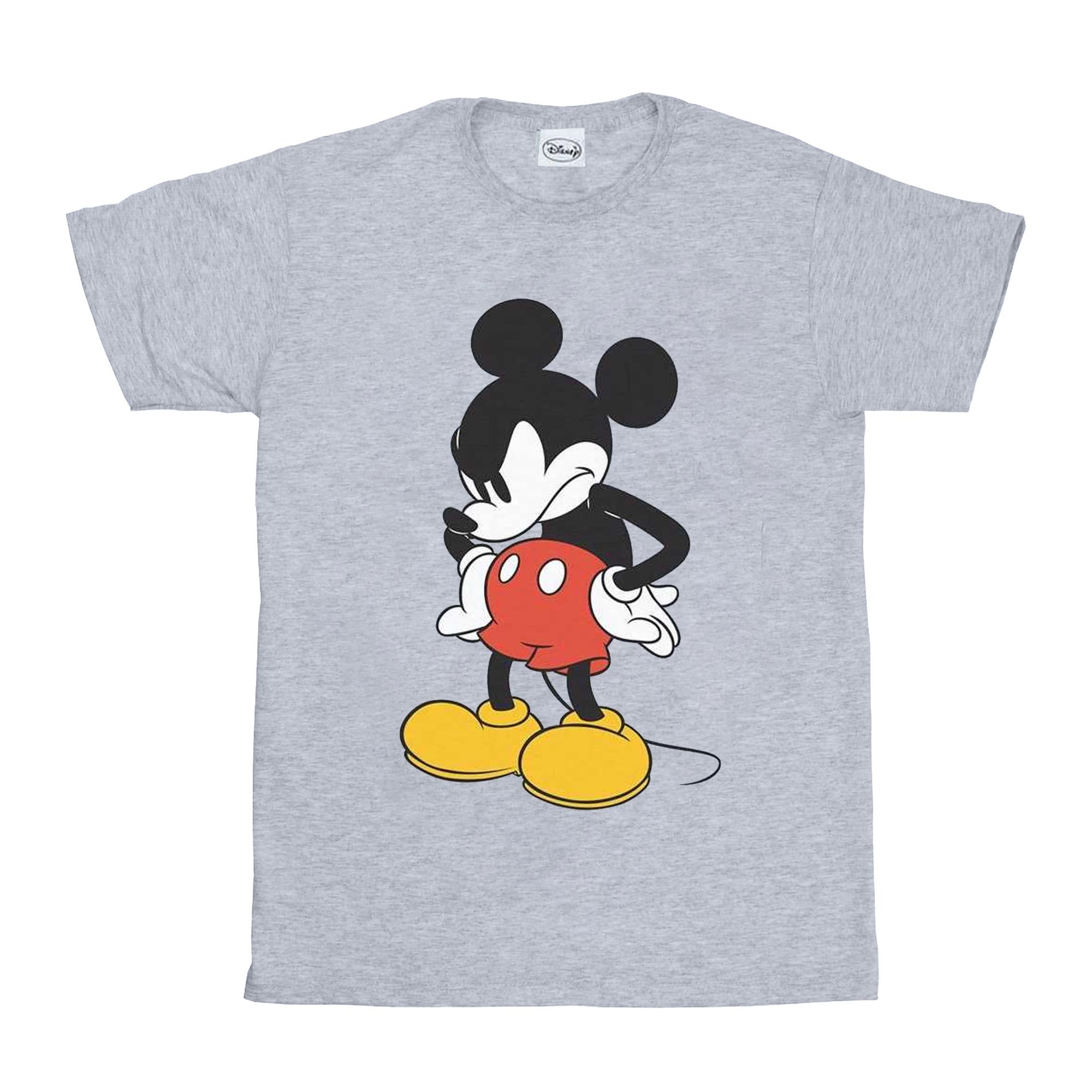 Disney Heren Mickey Mouse Angry Look Down T-shirt 3XL