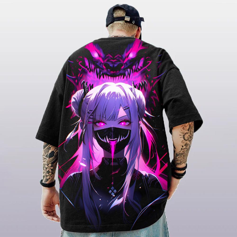 ETST WENDY 005 3D Anime Karakter Print Heren T-shirt 2024 Nieuw Oversized Korte Mouw T-shirt Voor Heren Street Hip-Hop Tee Top Snel Drogende T-shirts L