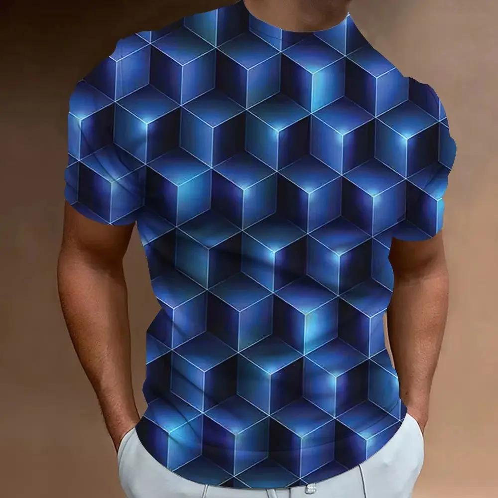 ETST WENDY 05 The Latest Men's T-Shirt 3d Printing Future Technology Sense Fashion Personality Street Daily Casual Men's Short-Sleeved Top XL