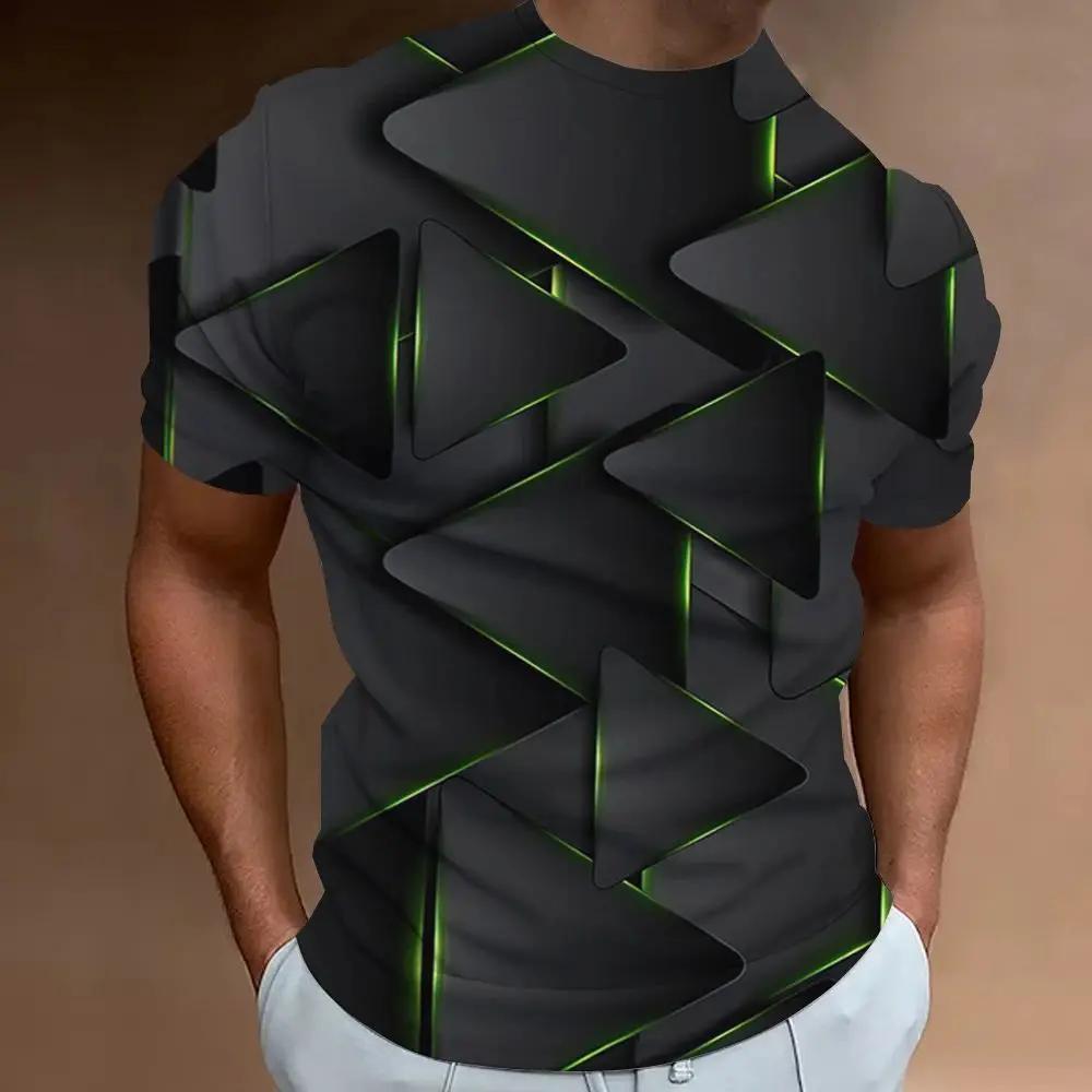 ETST WENDY 05 The Latest Men's T-Shirt 3d Printing Future Technology Sense Fashion Personality Street Daily Casual Men's Short-Sleeved Top L