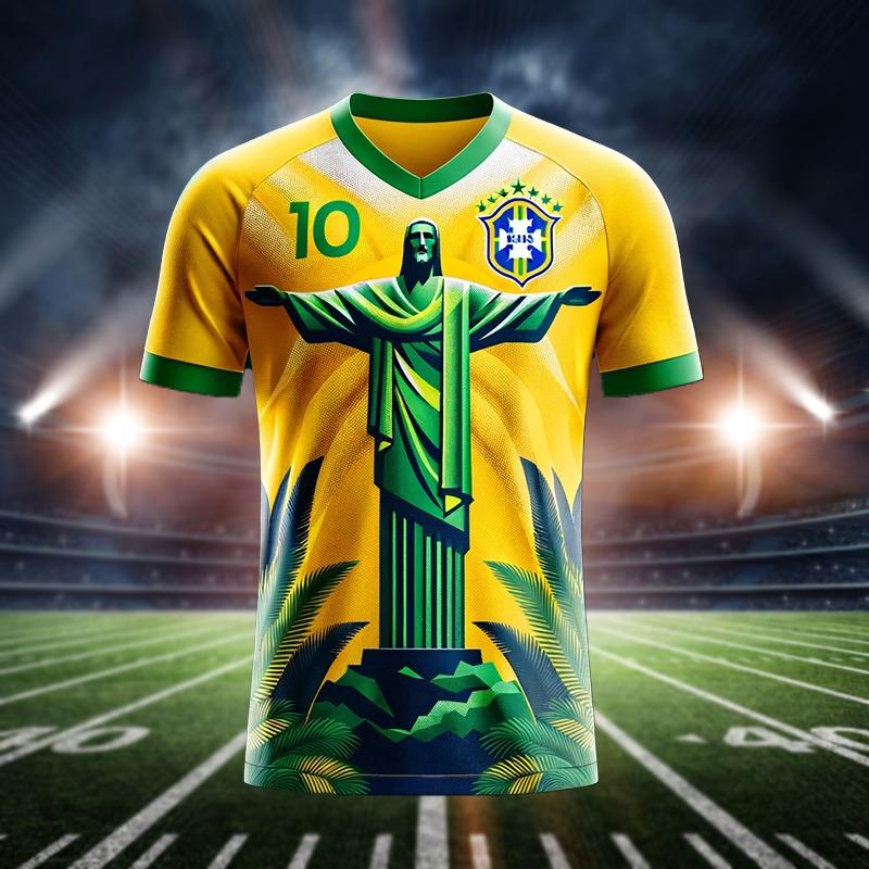 Laoxu 2024 Brazilië Special Edition Voetbalshirt Heren Zomer Outdoor Sportkleding Dames Heren Fans Tee Casual Ademend Sweatshirt M