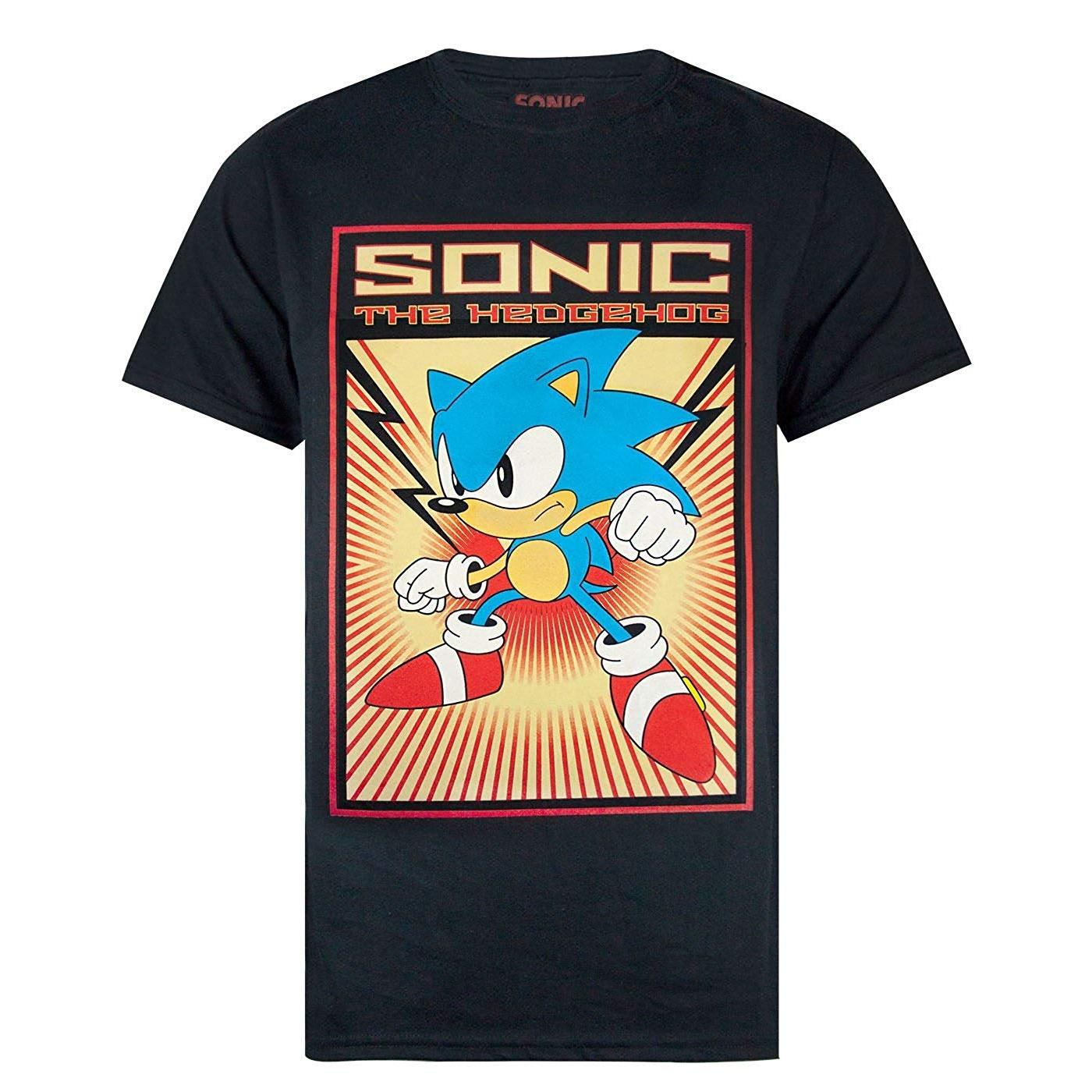 Sonic The Hedgehog Heren Propaganda Poster T-shirt M