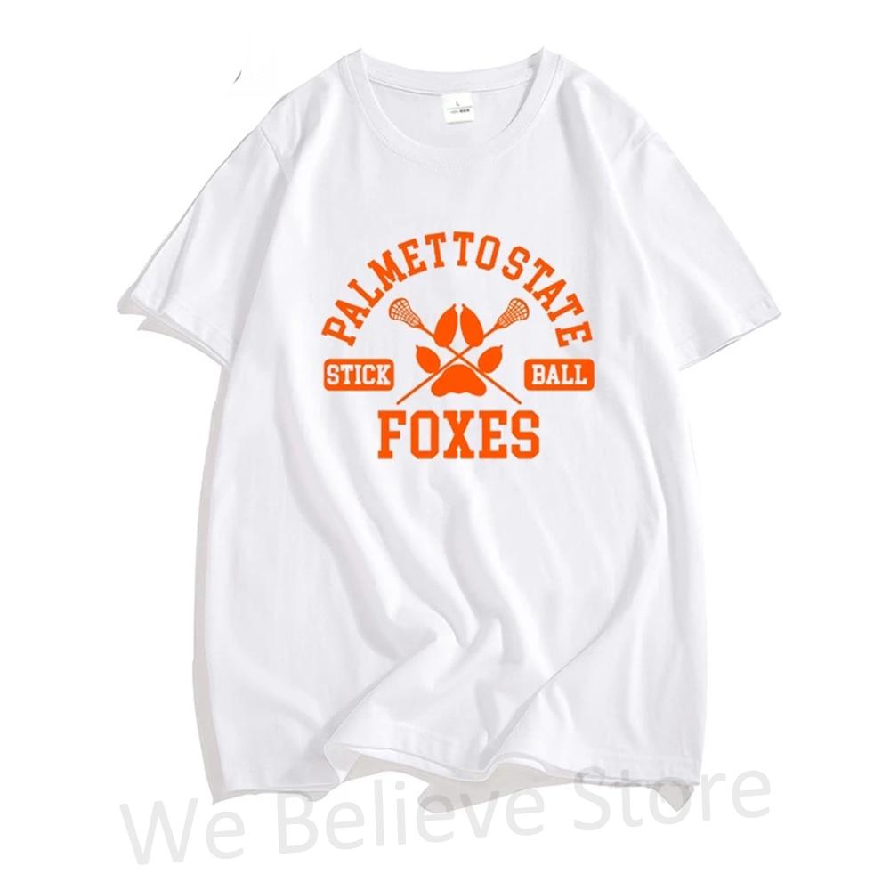 WE BELIEVE Alles voor The Game Palmetto State Foxes Andrew Minyard T-shirt Heren Dames PSU Foxes Palmetto State University T-shirts Casual Tops 2XL wit