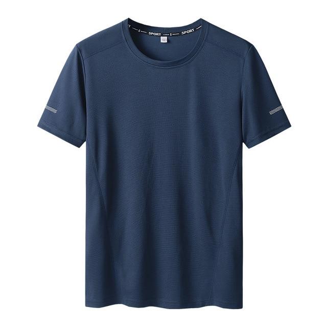 Plus Size Men Clothing T-shirt Heren Plus Size Heren T-shirts 6 Xl 7xl 8xl 9xl Grote Maat Zwart Wit Basic Zomer T-shirts Oversize Hip Hop 6XL donkerblauwe kleur