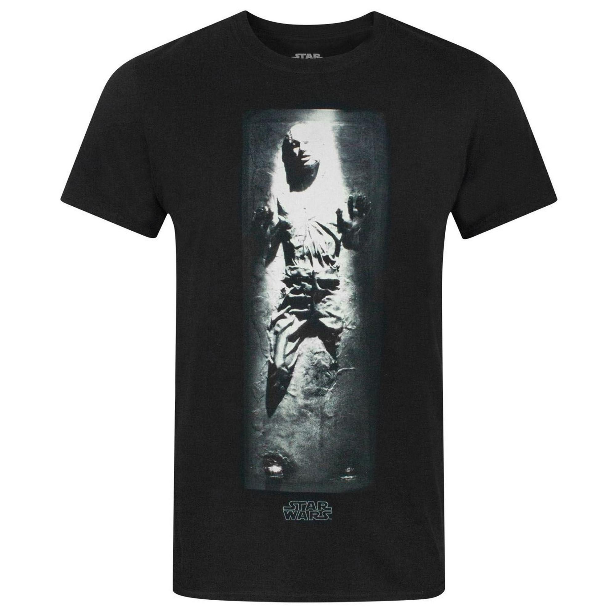 Star Wars Official Mens Han Solo Carbonite T-Shirt S zwart