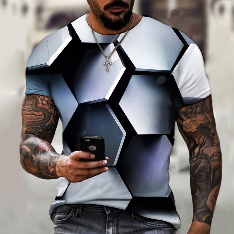 Wengy 2 3D T-shirt Voor Mannen Mode Hip Hop O-hals Korte Mouw Tops Abstract Harajuku Mannen T-shirts Oversized Tees Shirt man Kleding XL