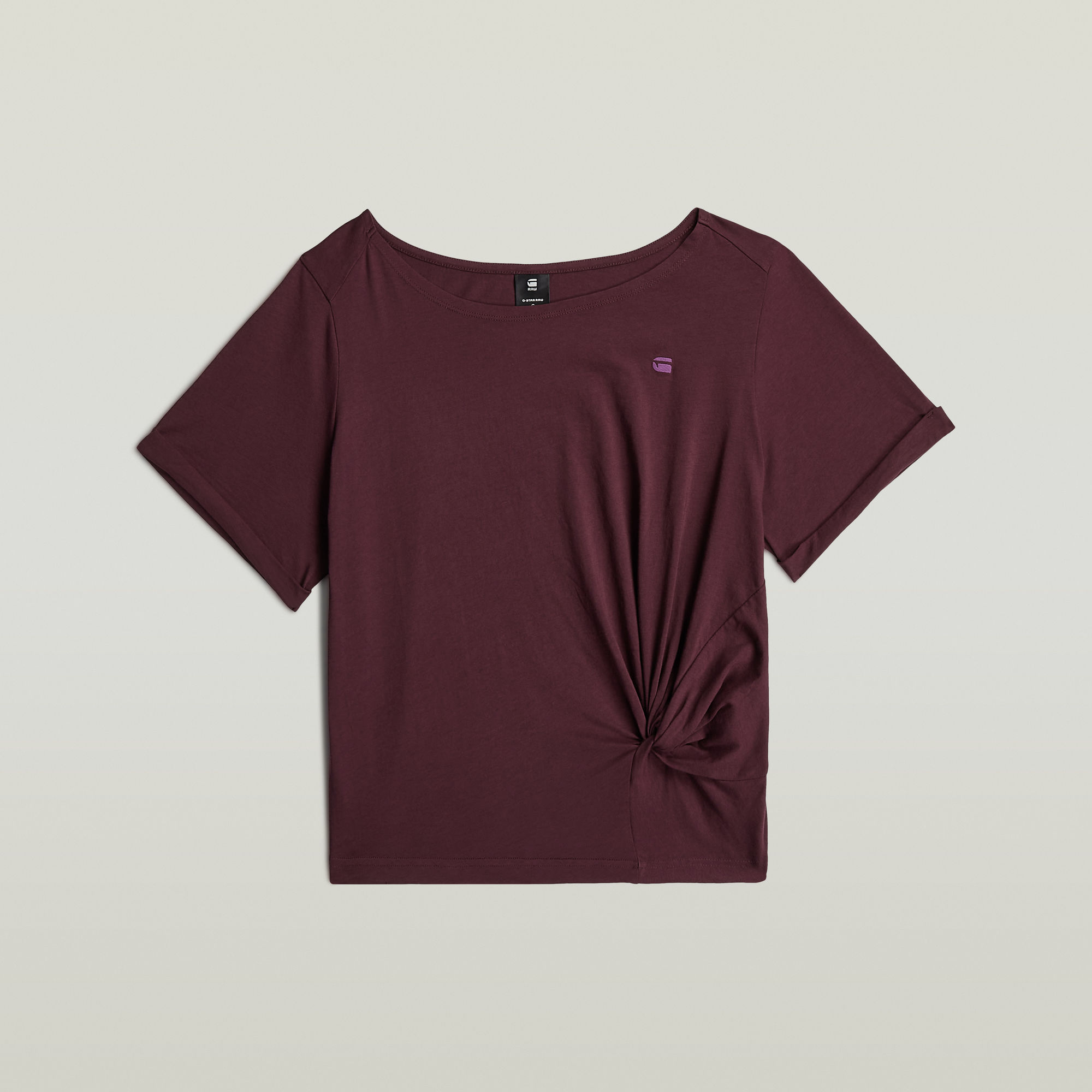 G-Star RAW Striped Knot T-Shirt - Rood - Dames