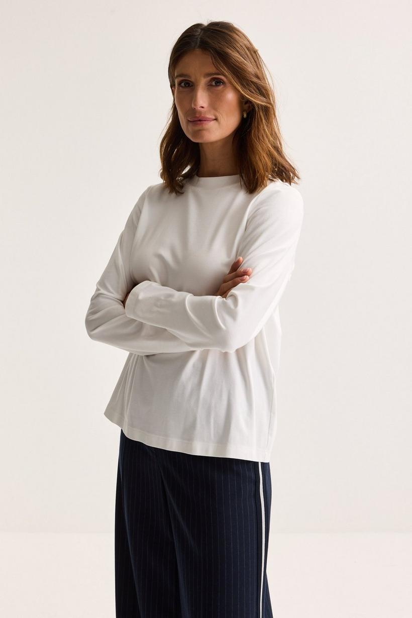 Améline Sous-pull Met Ronde Hals In Glanzend Jersey