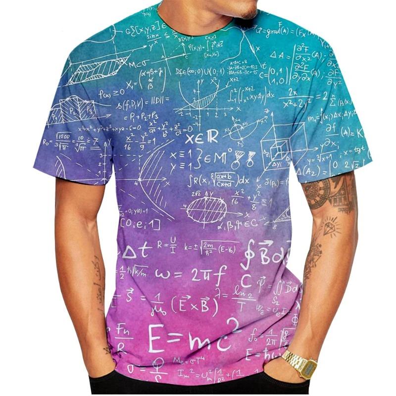 HerSight Funny Mathematical T Shirt Mathematics Formula Print Men Woman Short Sleeve T-shirts Streetwear Harajuku Kid Top Tee Clothing L