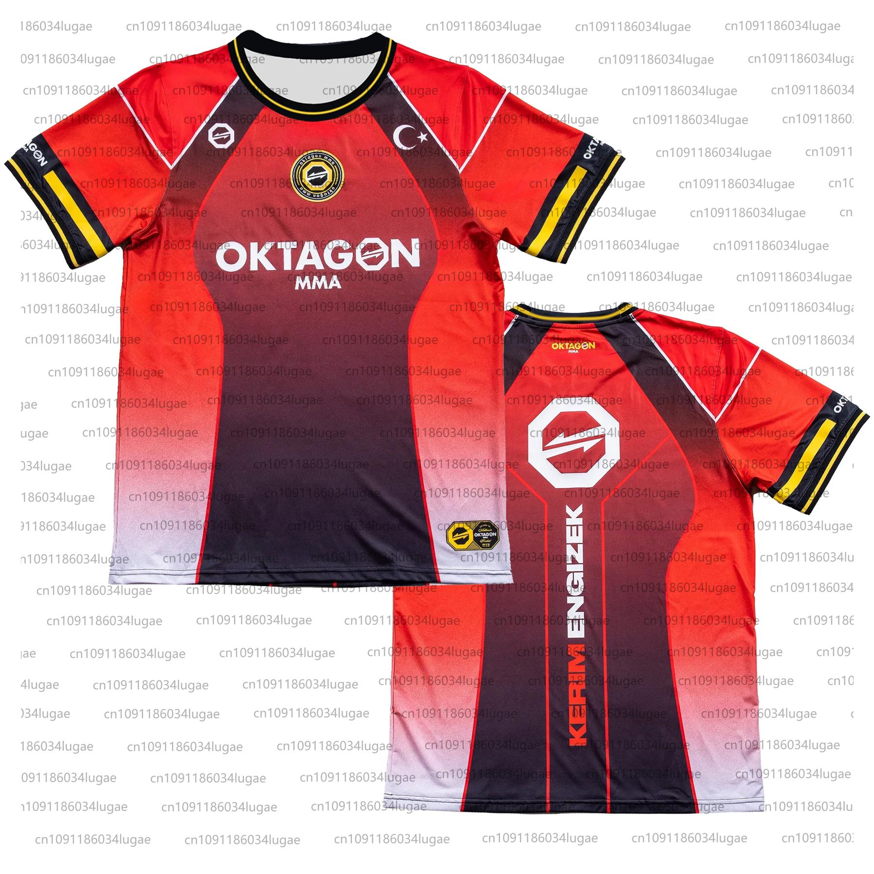 ETST 006 2025 Zomerprint OKTAGON Fighting Fighter Fans Uniform Heren Dames Ademend Ronde Hals Korte Mouw Heren Casual T-shirt Jersey S