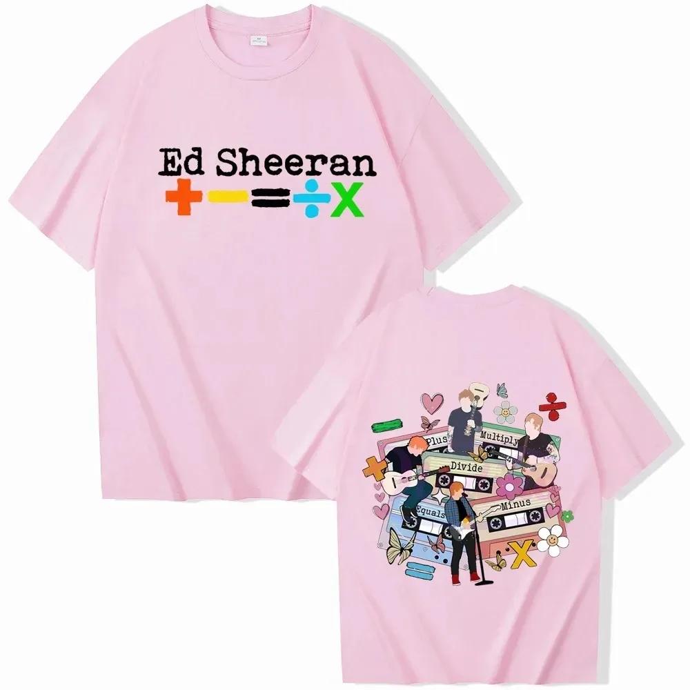 Comfortable season Hoge Kwaliteit Crewneck Ed Sheeran Tour 2024 T-Shirts Man Vrouw Harajuku O-Hals Korte Mouw Anime Shirts Populair Muziek Fans Cadeau S