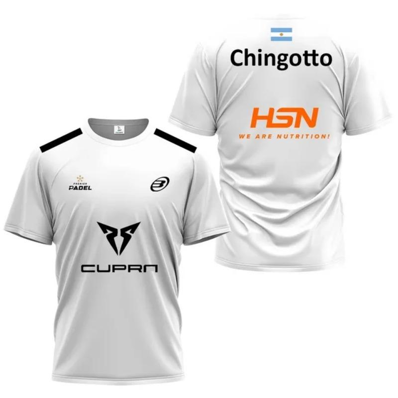 Zengyanqin02 Padel Wear Sport Jersey Heren T-shirt Dames Fitness Sneldrogende Tops Zomer Ademend T-shirt Padel Korte Mouw Herenkleding S