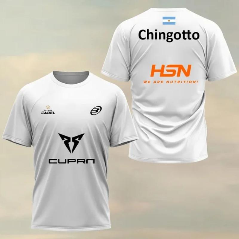 Zengyanqin02 Padel Wear Sport Jersey Heren T-shirt Dames Fitness Sneldrogende Tops Zomer Ademend T-shirt Padel Korte Mouw Herenkleding L