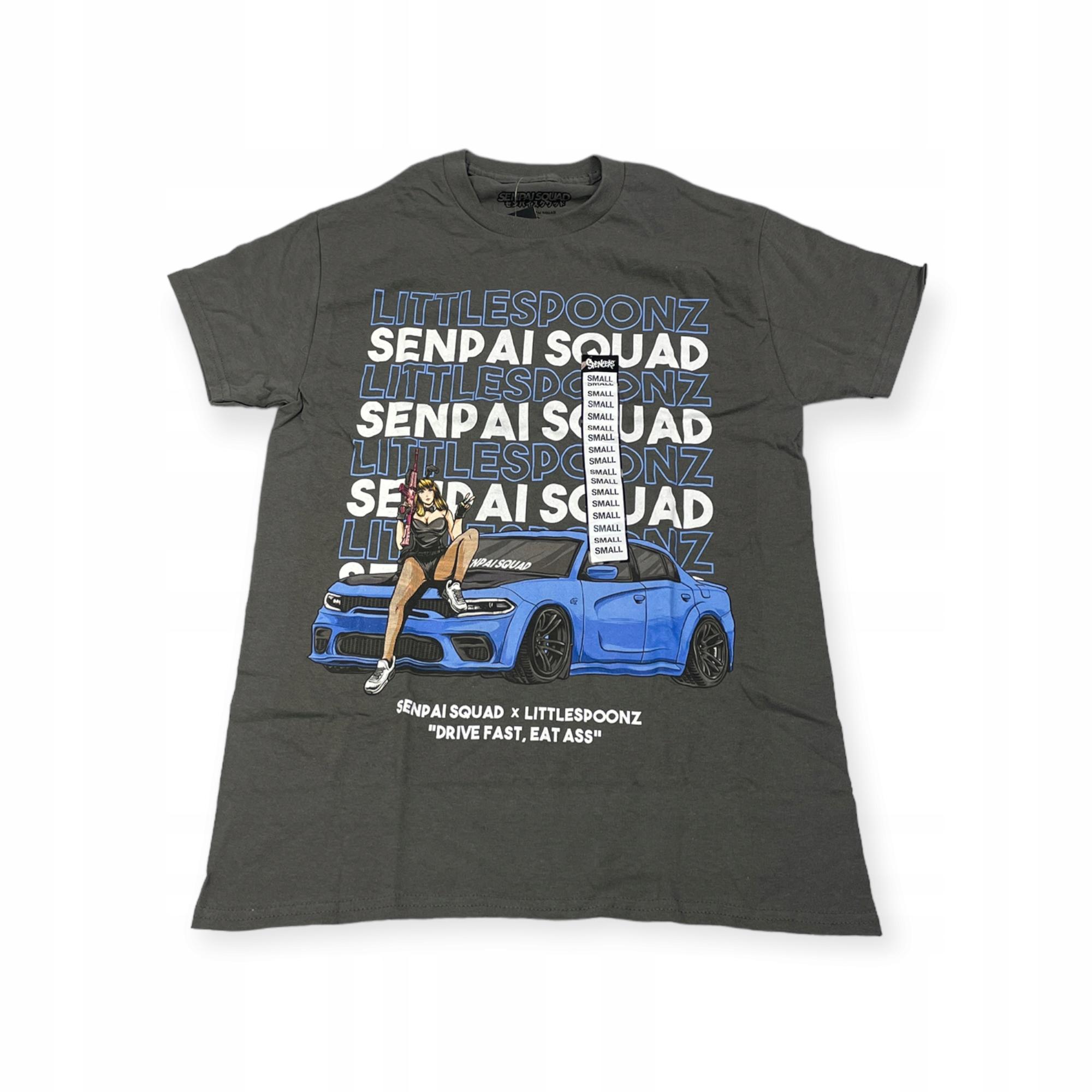 Outletup-clothes Koszulka T-shirt męski okrągły dekolt SPENCER'S SENPAI SQUAD M