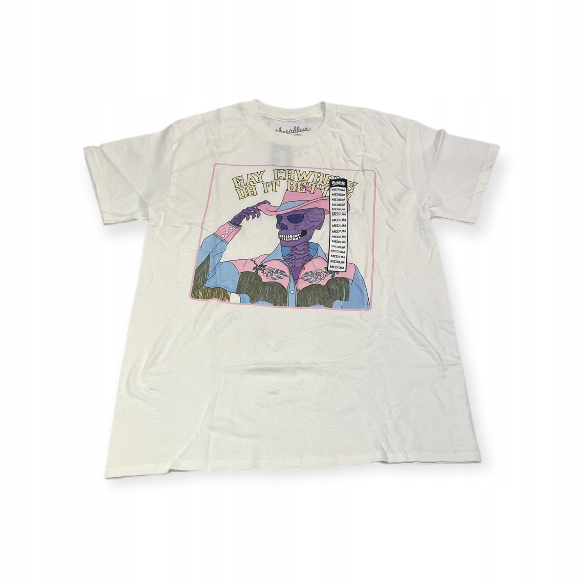 Outletup-clothes Koszulka T-shirt męski okrągły dekolt SPENCER'S Threadless M