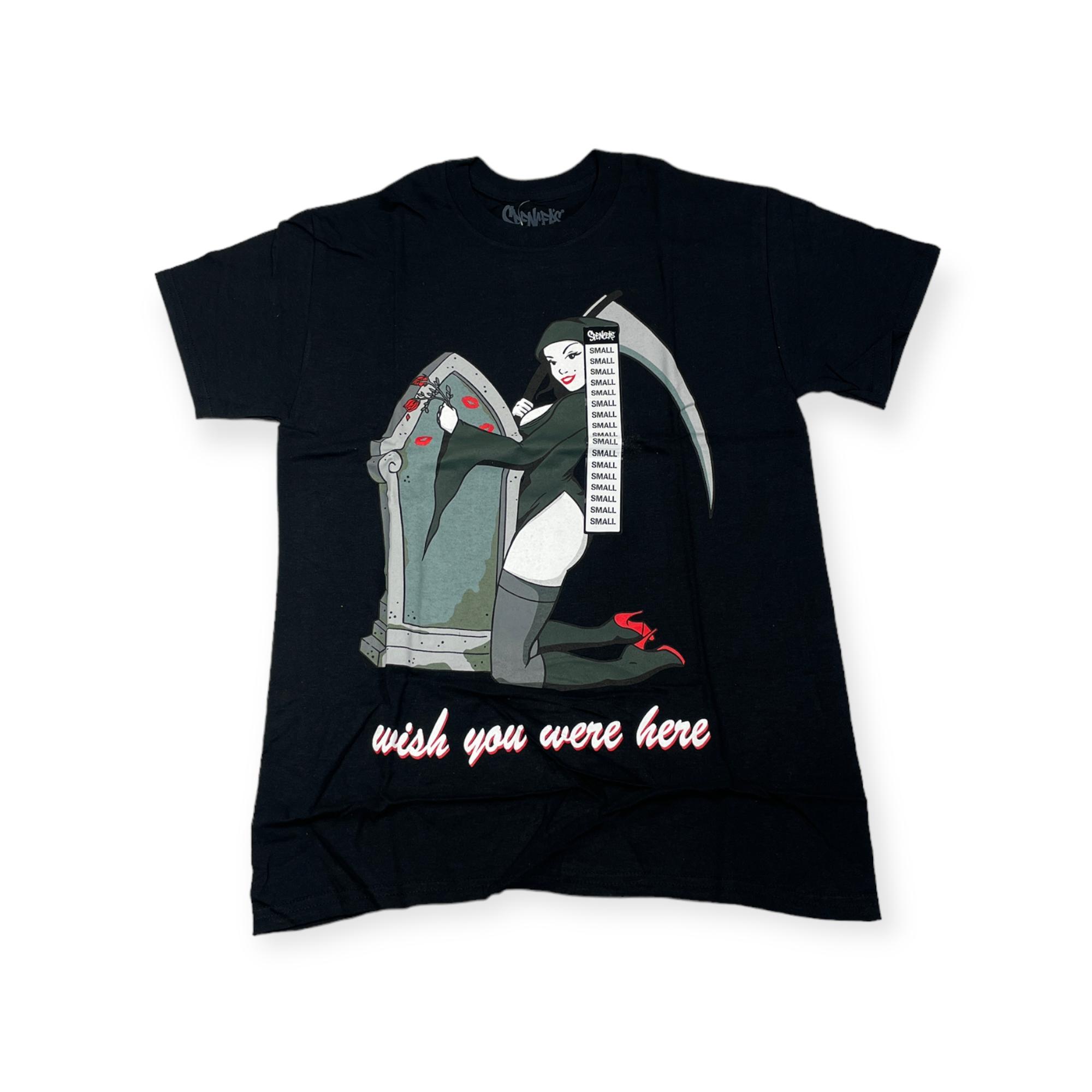 Outletup-clothes Koszulka T-shirt męski okrągły dekolt SPENCER'S NADRUK XL