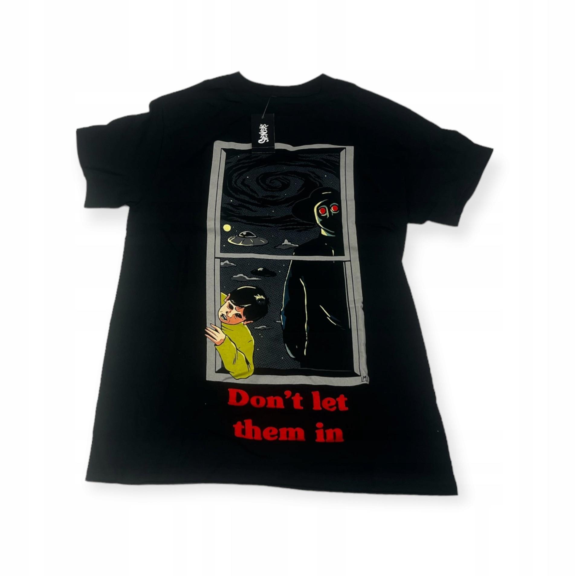 Outletup-clothes Koszulka T-shirt męski okrągły dekolt SPENCER'S nadruk XL