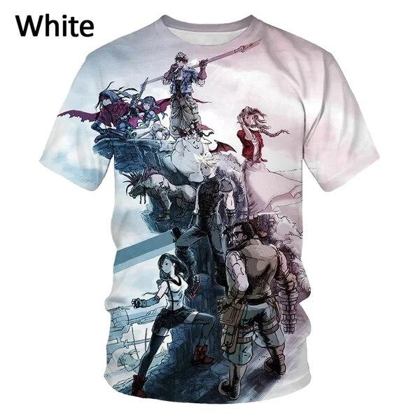 Xin nan zhuang Nieuwe Mode Heren Final Fantasy VII Fun 3D Gedrukt T-shirt Casual Harajuku Oversize Korte Mouwen Y2K Kleding M