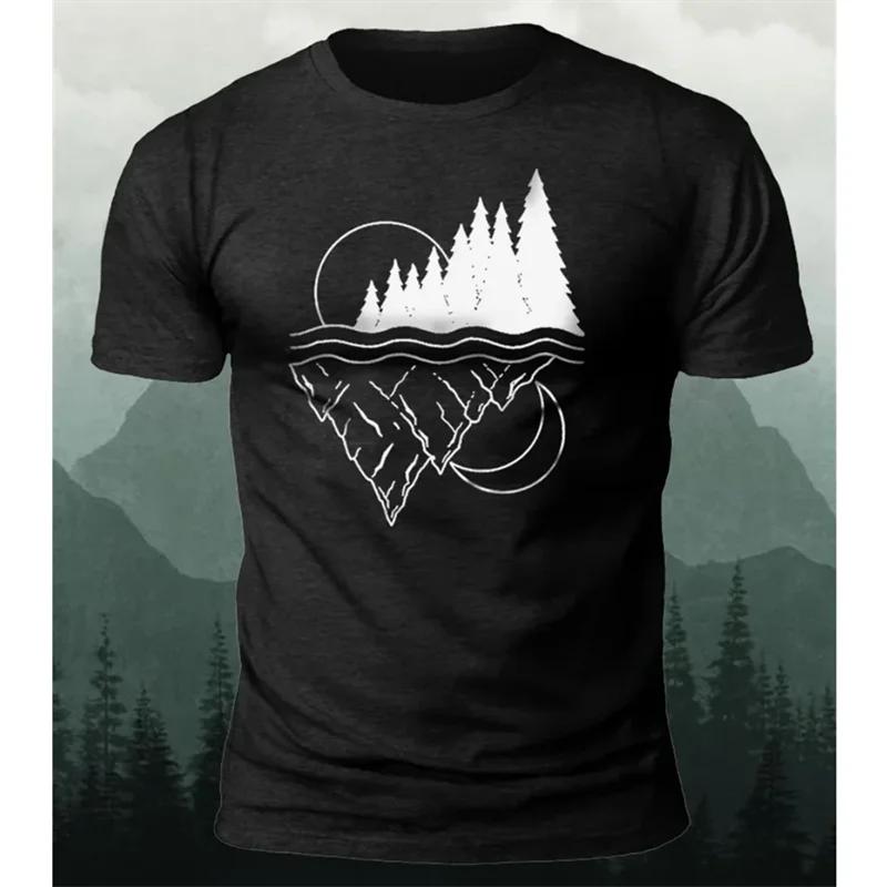 Xin nan zhuang 2024 Zomer T-shirt Voor Mannen Mountain Patroon 3d Print Heren T-shirts Nieuwe Mode Tees Sportkleding Gym Tops Homme casual Kleding XXXXXL