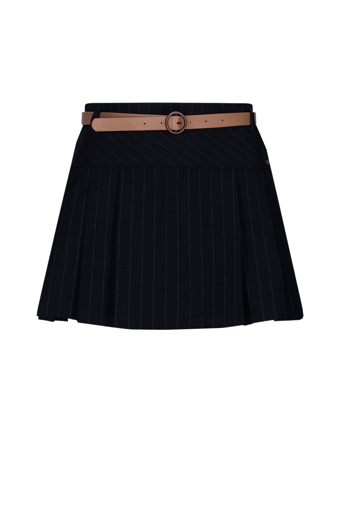 NoBell winter rok meisjes - navy blauw - Nimmy - met riem, pinstripe