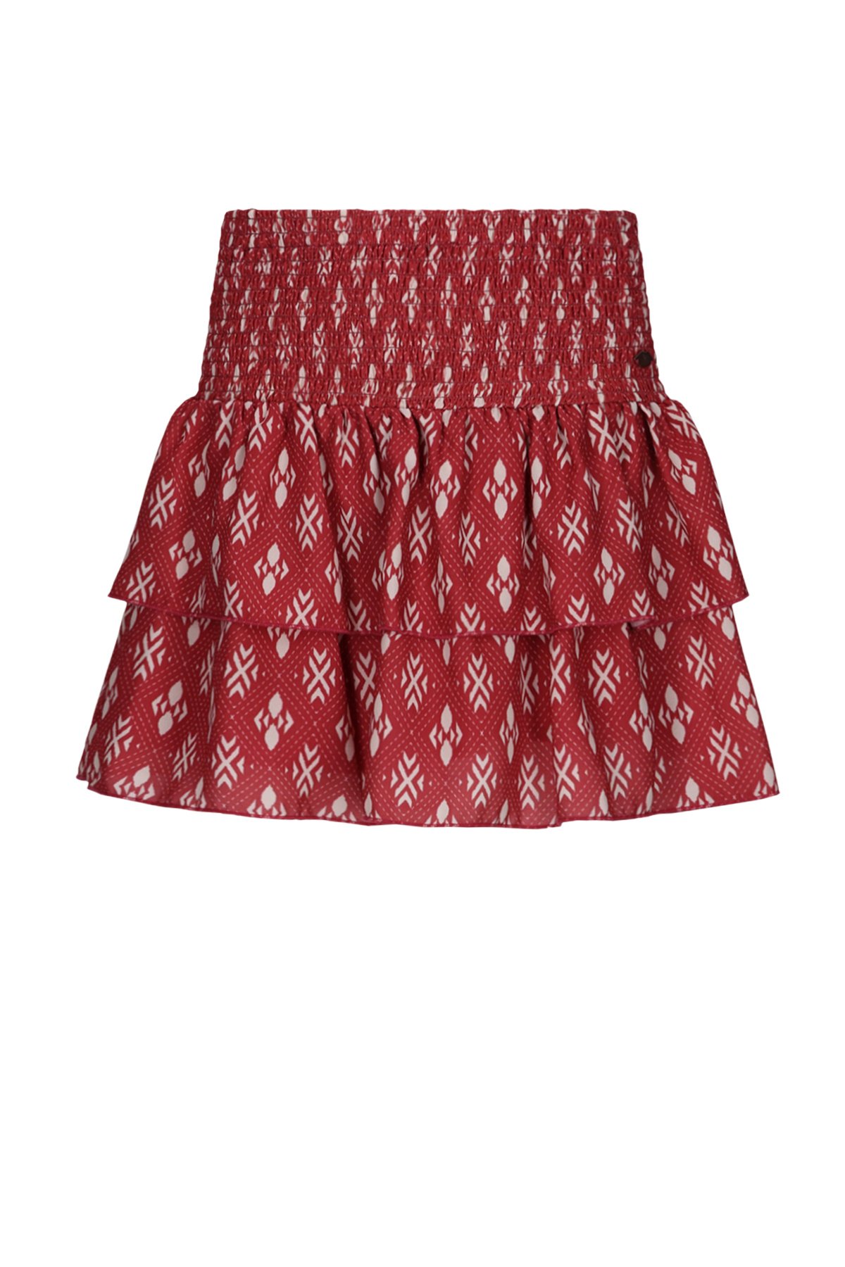 NoBell winter rok meisjes - rood - Nika - smocked, laagjes