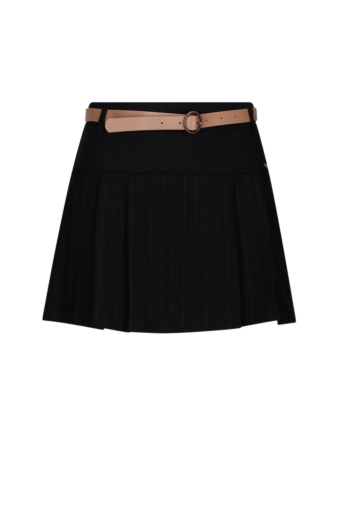 NoBell winter rok meisjes - zwart - Nimmy - met riem, pinstripe