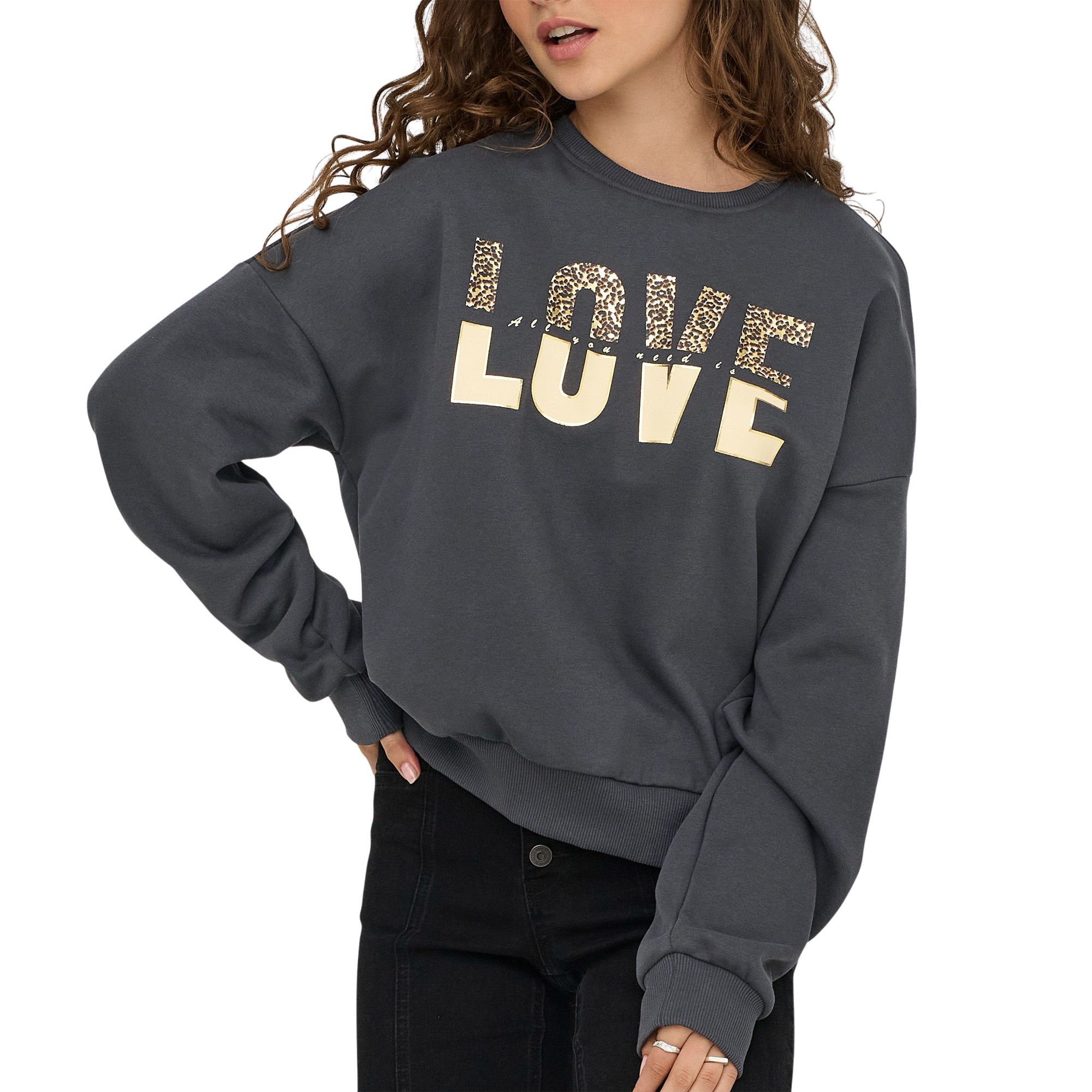 Only Sweatshirt ONLTAMMIE L/S LEO PRINT O-NECK SWT